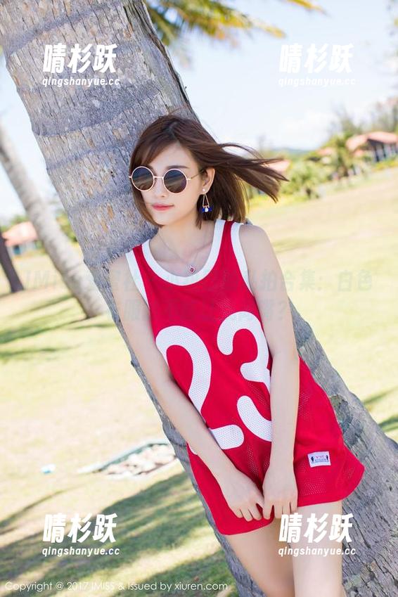 IMiss爱蜜社 - 小热巴的私拍合集：白色衣服能不能让我闭嘴？