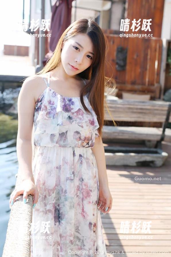美媛馆 - 唐琪儿的吊带写真，不小心把我目光都吊起来了！